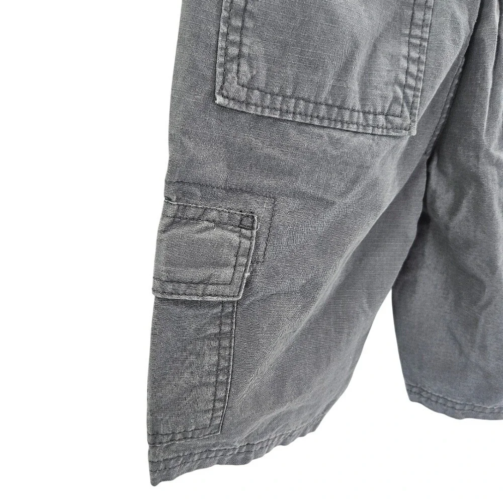 The Childrens Place Boys Gray Cargo Shorts Size 6 Elastic Waist‎ Adjustable Tab